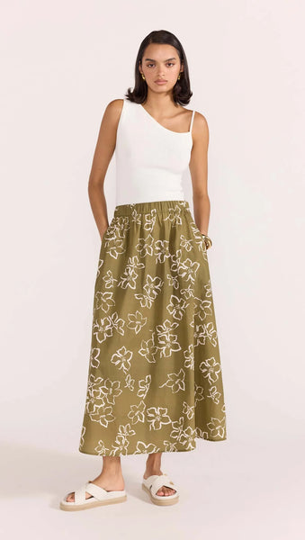 Ines Midi Skirt - Floral