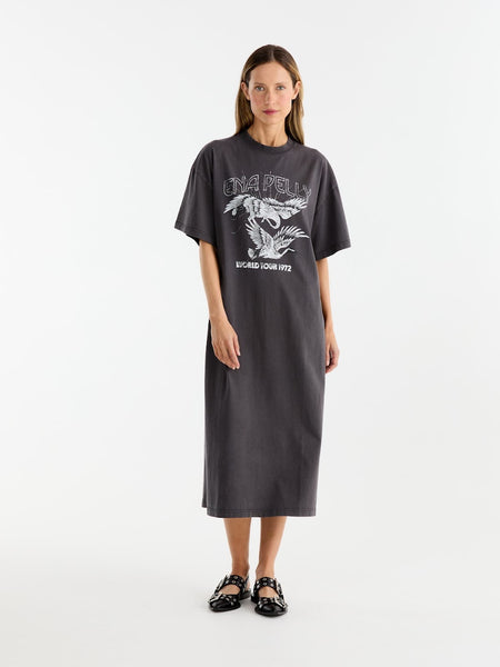 World Tour Tee Dress - Faded Black