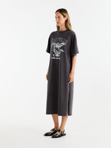 World Tour Tee Dress - Faded Black