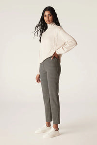 Liv Houndstooth Pant - Black Camel