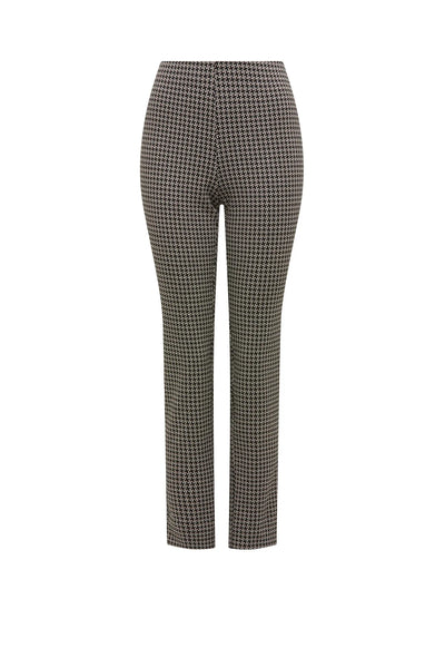 Liv Houndstooth Pant - Black Camel