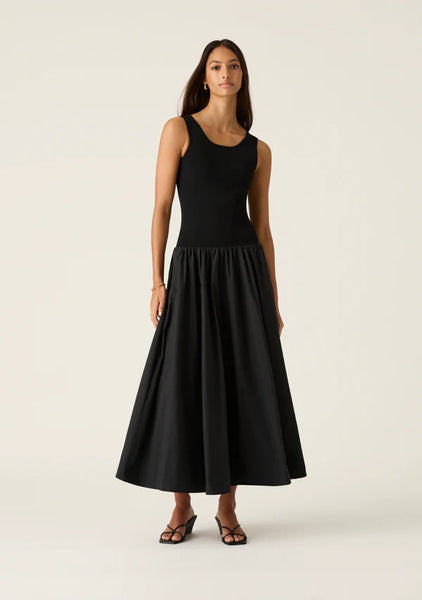 Sophia Midi Dress - Black