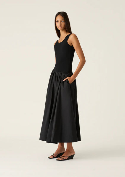 Sophia Midi Dress - Black