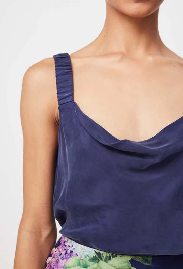 Delray Reversible Cupro Cami - Navy