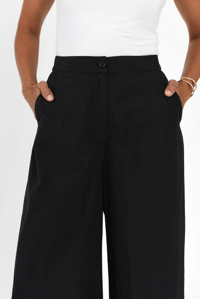 Wendy Wide Leg Pant - Black