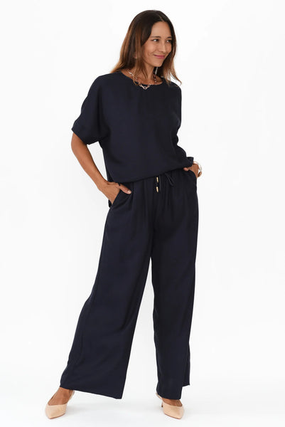 Fusion Drawstring Pants - Navy