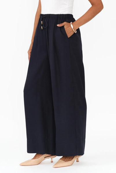 Fusion Drawstring Pants - Navy