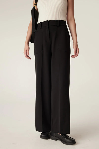 Evie Wide Leg Pant - Black