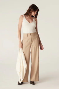 Evie Wide Leg Pant - Light Camel