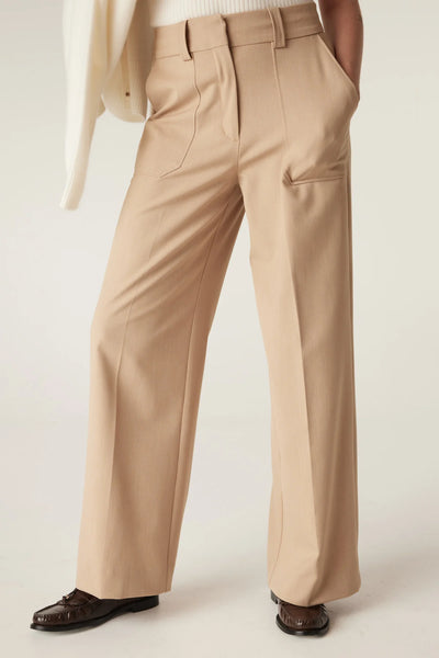 Evie Wide Leg Pant - Light Camel