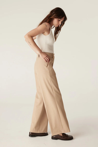 Evie Wide Leg Pant - Light Camel