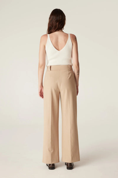 Evie Wide Leg Pant - Light Camel