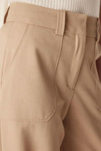 Evie Wide Leg Pant - Light Camel