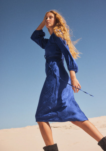 Clara Midi Dress - Blue