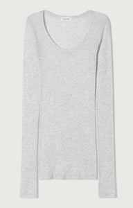 Jacksonville Scoop Neck L/S Tee - Heather Grey