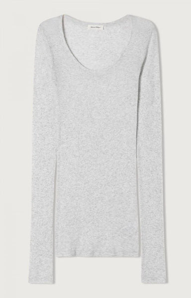 Jacksonville Scoop Neck L/S Tee - Heather Grey