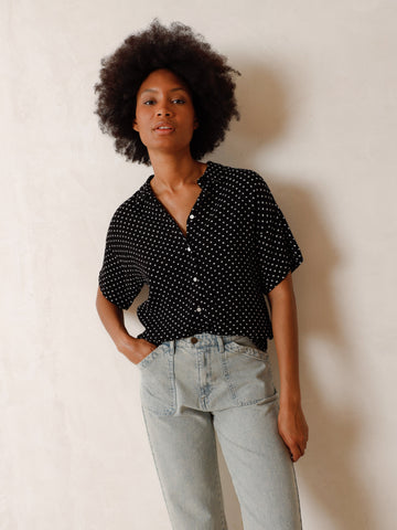 Camisa Short Sleeve Negro Spot