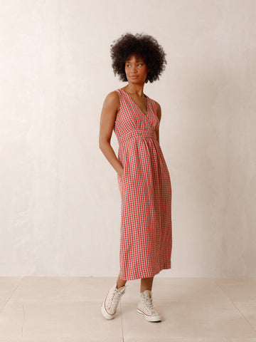 Crossover Linen Dress