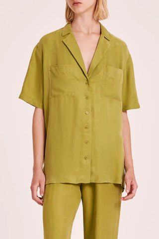 Lucia Cupro Shirt - Pickle