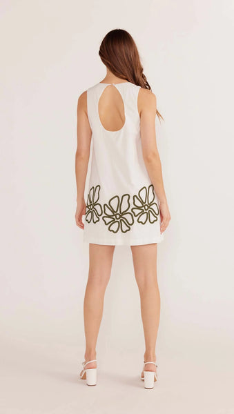 Kimika Embroidered Mini Dress - Ivory