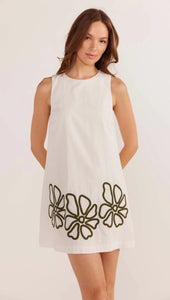 Kimika Embroidered Mini Dress - Ivory