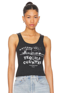 Tequila Country Rib Tank - Black Snow