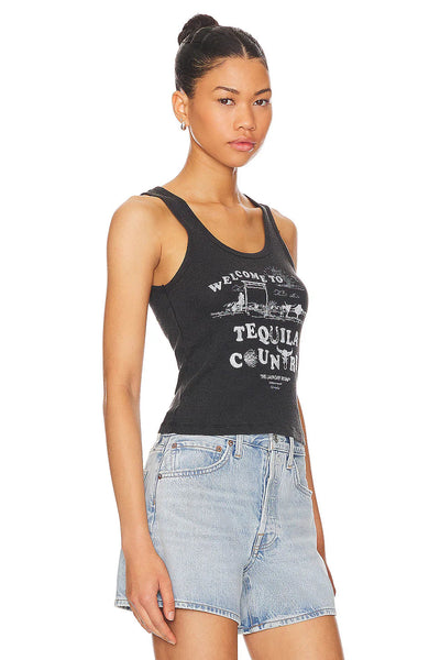 Tequila Country Rib Tank - Black Snow