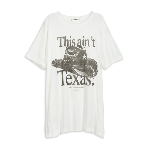 This Ain’t Texas Oversized Tee - White