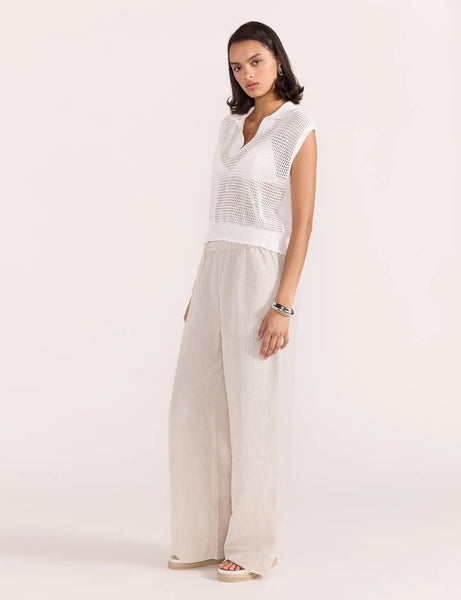 Harper Relaxed Pants - Natural-Marle